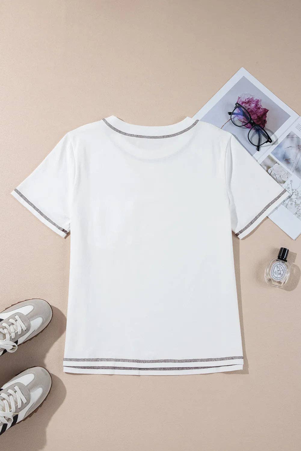 RODEO Western Patch Pocket T-Shirt: White / XL